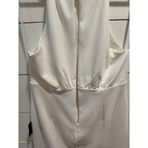 NWT LuLus Solid White Sleeveless Halter A-Line Midi Dress Womens Size L - Picture 5 of 6